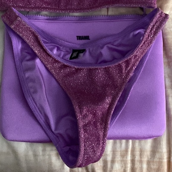 WORN ONCE. BOTTOMS: Triangl mica chee sparkle bikini - Picture 3 of 4